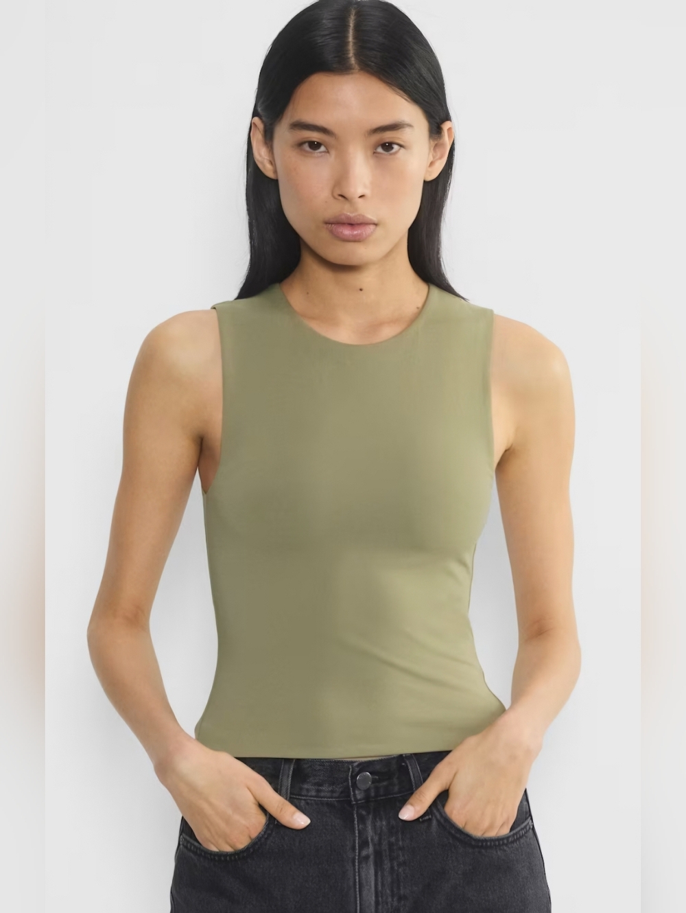 Babaton Original Contour Muscle Tank, Sundried Olive